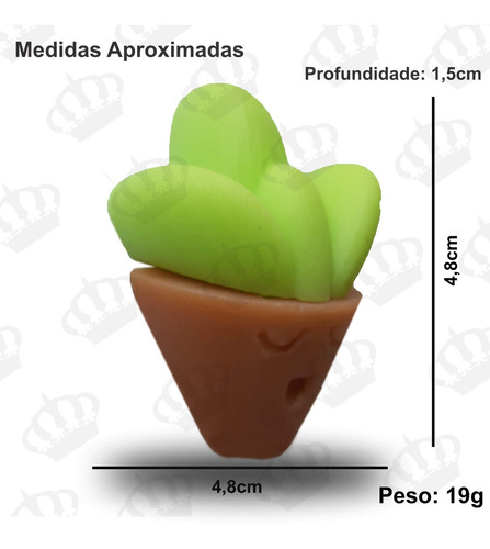 Imagem 5 de 6 de Forma De Silicone Cacto Vaso Lembrancinha 7cav. Ib-256
