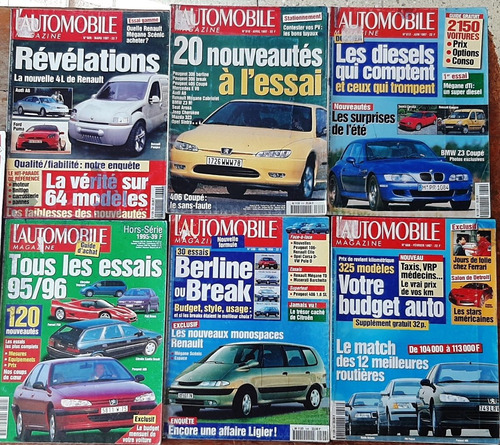 Lote De 6 Revistas L'automobile Origen Francia