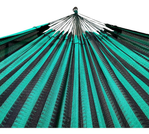 Imagen 4 de 4 de Hamaca De Nylon Dos Colores (verde Y Negro) Excelente Tamaño