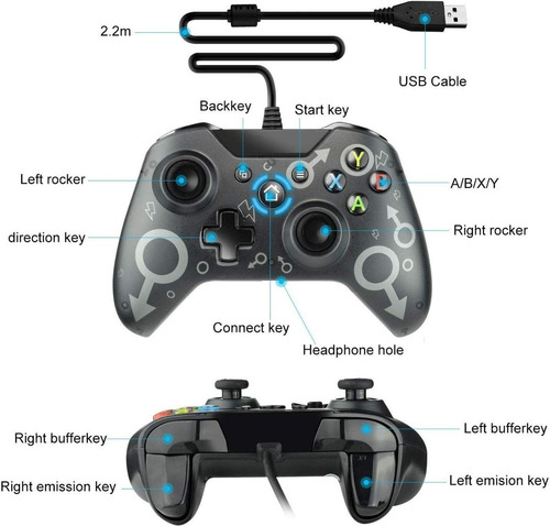 Joystick Control Xbox One/one S/one X /jack 3.5mm /cableado