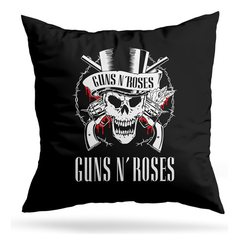 Cojin Deco Guns N Roses Calavera Skull (d0425 Boleto.store)