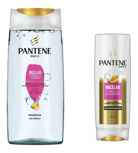 Shampoo Pantene Micelar 750 Ml Y Acondicionador 400ml