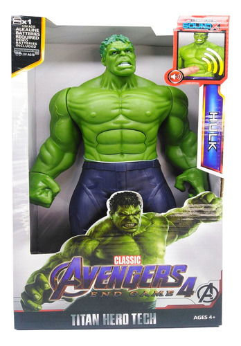 Muñeco Hulk Con Luz Y Sonido 30 Cm