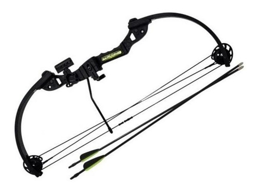 Arco Composto Tom Cat 20-22 Lbs - C/ 2 Flechas 20 - Verde
