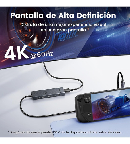 Ugreen Revodok Hub Usb C 6 En 1 10gbps Usb C 3.2 Y Usb-a 3.2