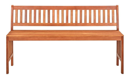 Banco De Jardín De 53.9 De Madera Maciza De Eucalipto