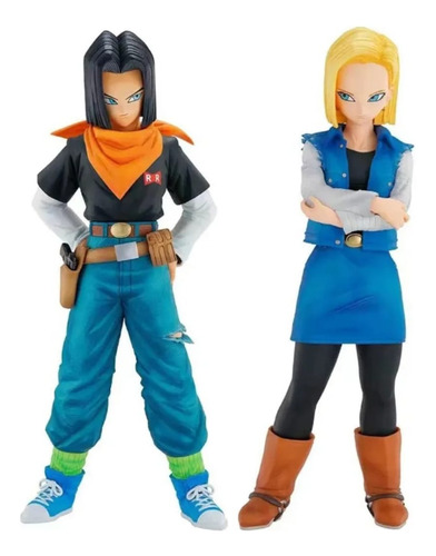 Figuras Coleccionables Androide 17 Y 18 Conjunto 2 Dragon Bz