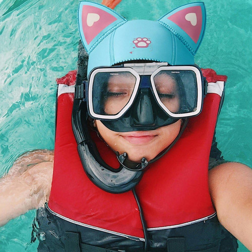 Gorro De Esnórquel Con Orejas De Gato 3mm, Capucha Neopreno