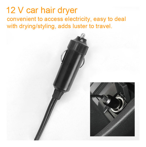 Secador De Pelo Para Coche De 12 V: Frío/calor, Plegable, 2
