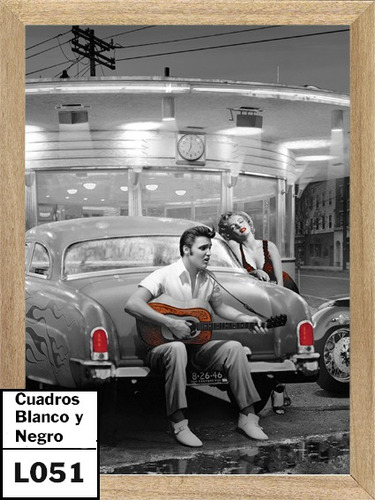 Elvys Y Marilyn  Cuadros B/n , Poster , Cine , Foto     L051