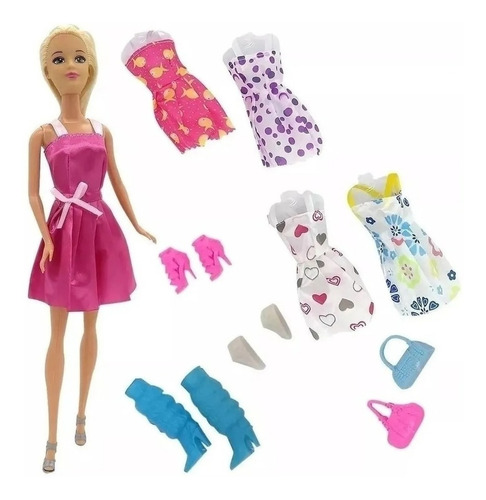 Muñeca Kiara Fashion Vestido Fucsia