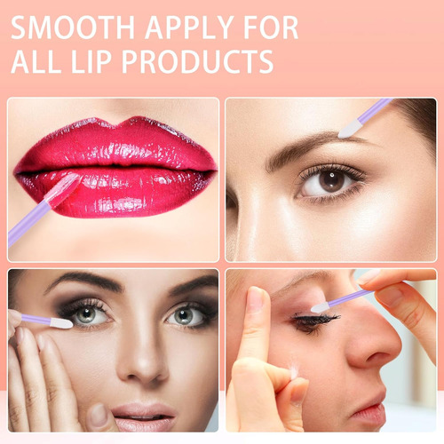 240 Varitas Desechables Para Labios, Cepillos Aplicadores De