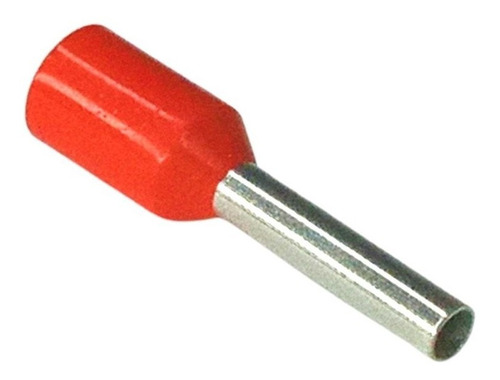 50 Unidades Terminal Tubular Ilhós Pré Isolado Vermelho 1 Mm