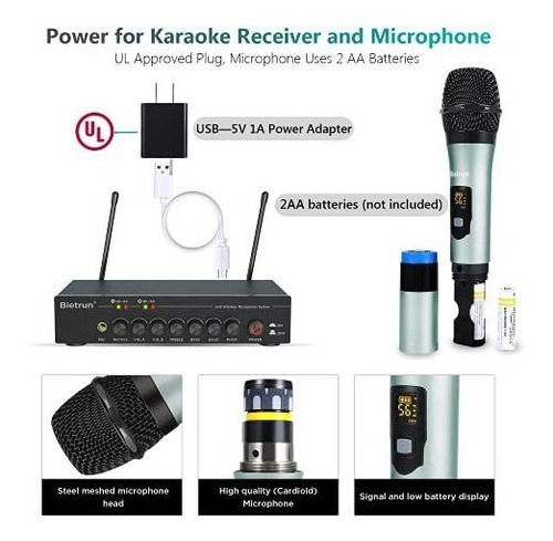 Microfono Karaoke Inalambrico Eco Agudo Bajo Bluetooth Pie