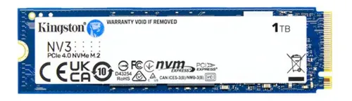Imagem do produto SSD Kingston NV3 1TB NVMe PCIe 4.0 SNV3S/1000G em Mercado Livre