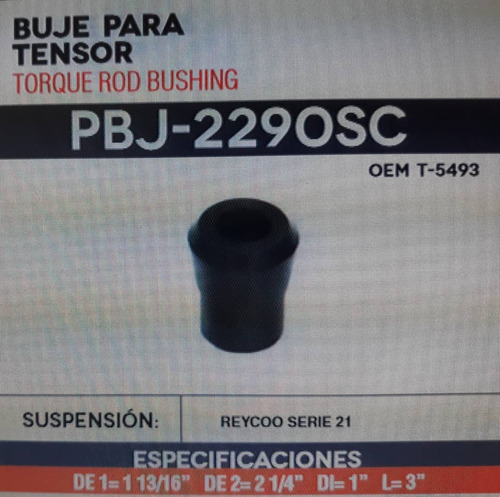 Buje Largo Para Tensor Reyco S/bocina Importado