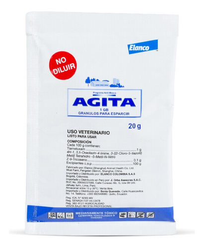 Agita Insecticida Mosquicida X 20 Gr Pack 2 Sobres