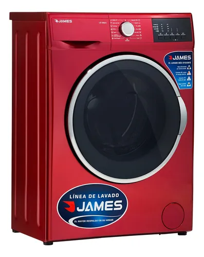 Lavarropas lavadora James 1008 Slim frontal color rojo