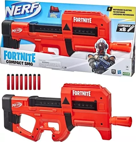 Nerf Fortnite IR Motorised Blaster - Réplica de lanzador de dardos Fortnite  - Clip extraíble de 6 dardos, 12 dardos Nerf Elite oficiales