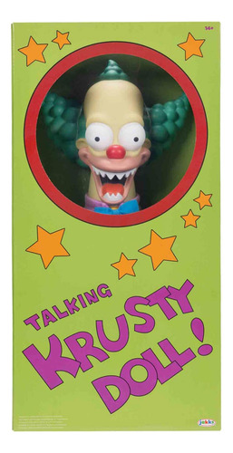 Pelúcia Interativa Krusty Com Som - Os Simpsons Amarelo
