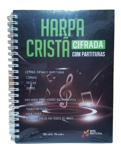 Harpa Cristã Cifrada Com Partituras (cordas, Teclas, Sopro)