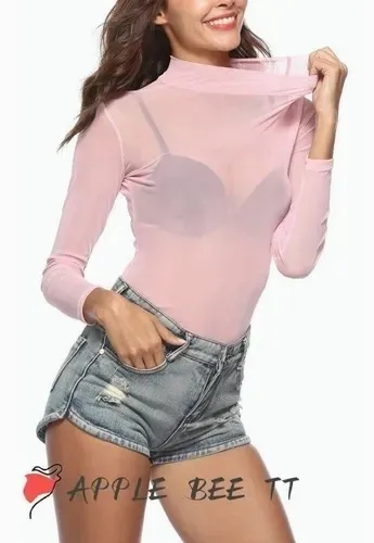 Blusa transparente rosa new arrivals