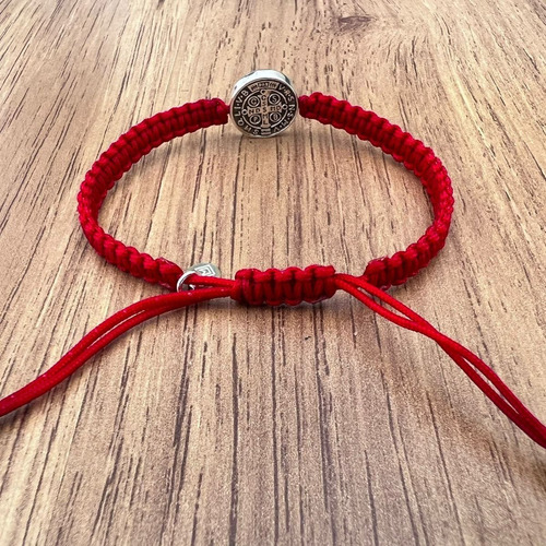 Imagen 5 de 8 de Pulsera Tejida San Benito De Plata .925 Y Oxido Agálea