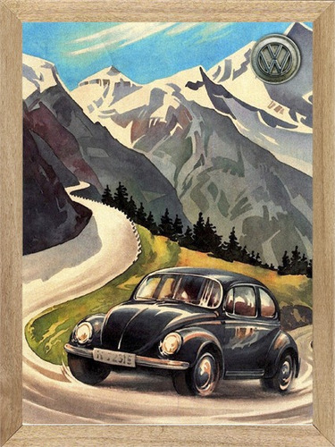 Volkswagen Beetle , Cuadro, Poster, Auto        K254