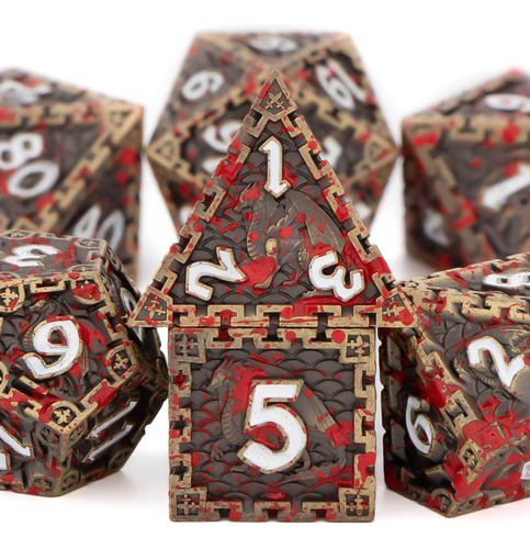 Juego De Dados D&d, Oukelanwo 7 Die Dungeons And Dragons Dic