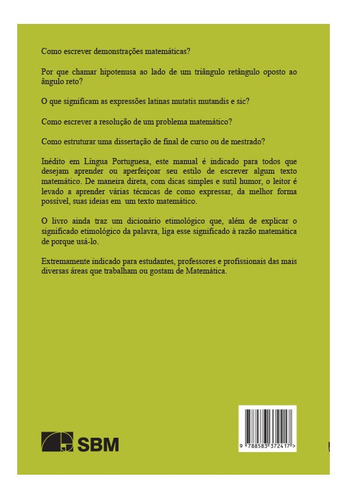 Manual De Redação Matemática 3° Edição