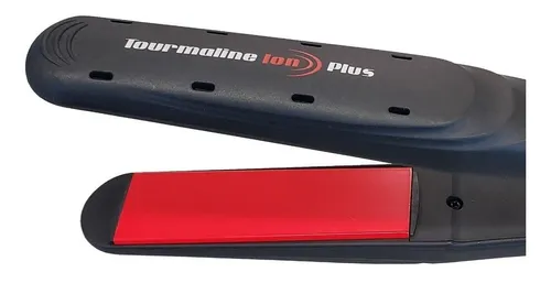 Plancha de cabello Mondial Tourmaline Ion Plus P 11 negra y roja