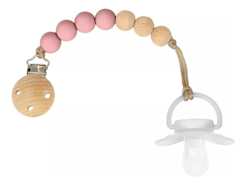 Prendedor De Chupeta Silicone E Bambu Bebê Buba Macio