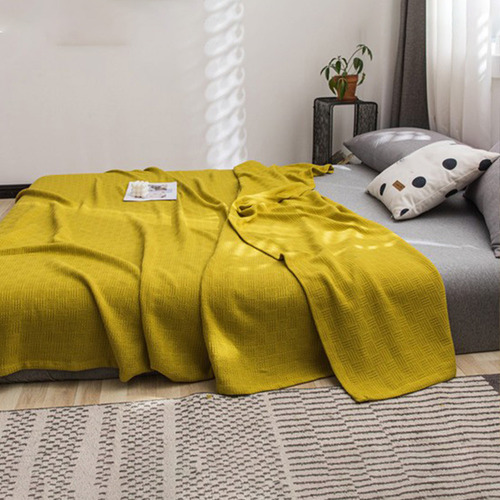 Manta De Cama De Algodón, Manta Térmica De Algodón Doble De