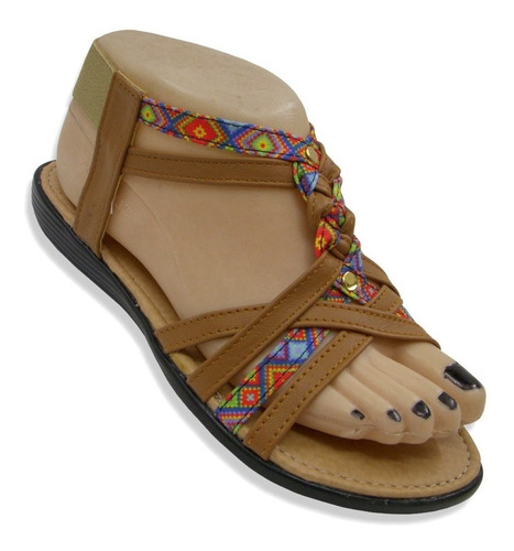 Imagen 1 de 4 de Sandalia Huarache Trenza Colores Combinable Juvenil Resorte