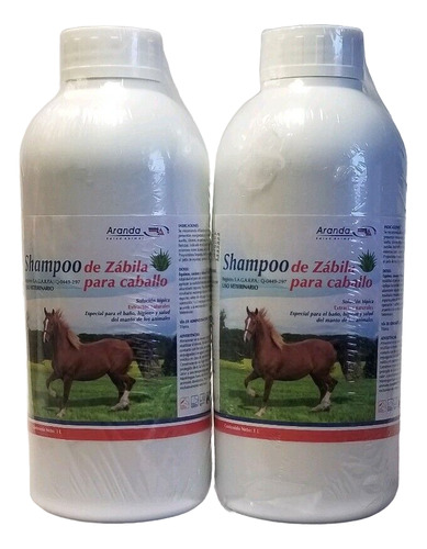 Shampoo De Zábila Para Caballo 1 Litro *2 Piezas*