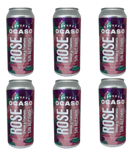 Cerveza Sin Alcohol Rose ( Hibiscus Y Frambuesa) X6 Ocaso