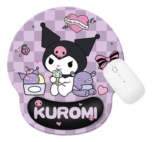 Alfombrilla De Ratón Kuromi Para Niña, Gruesa, Antideslizant