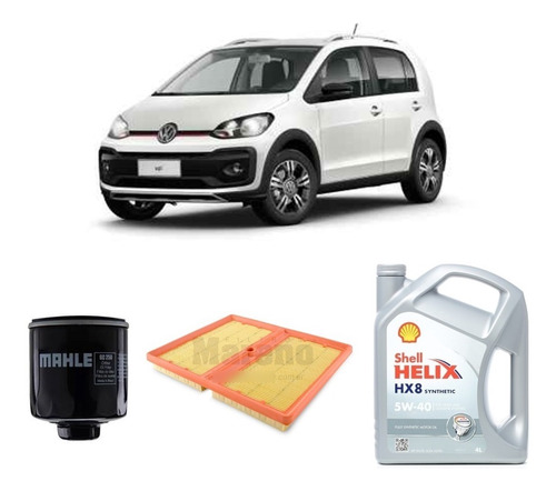 Kit 2 Filtros Volkswagen Up! Pepper Y Helix Hx8 5w40 X4