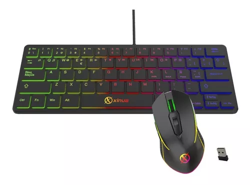 Teclado Mini Gamer Xinua K1 Luz Rgb Retroiluminado Español