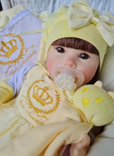 Bebê Reborn Menina Poa Brinquedos Fada Madrinha Boneca Articulada
