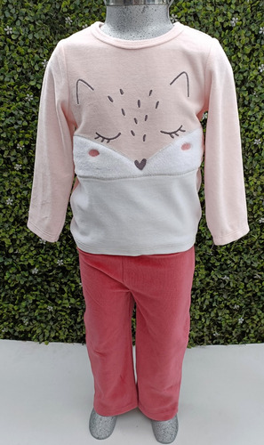 Conjunto Español Sudadera Pantalon Zorrita Terciopelo Bebes
