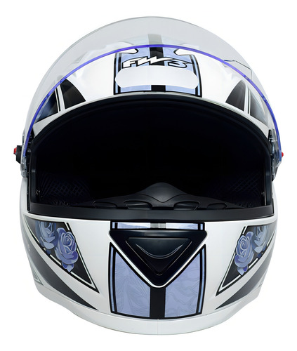 Capacete Fechado Para Moto Narigueira Gt Femme Branco Lilas Tamanho do capacete 60