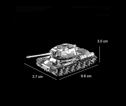 Tanque Js-2 Rompecabezas Metálico 3d Modelo A Escala