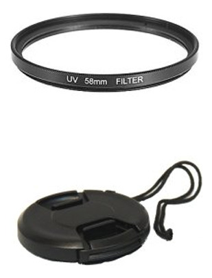 Kit Filtro Uv + Tapa Para Lente 58mm Kodak Fk-2580 - Dracma