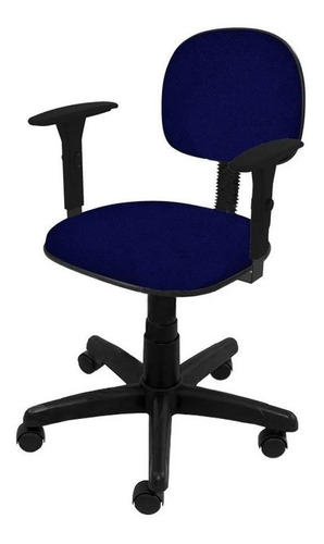Cadeira de escritório Ecoflex 467 ergonômica  azul e preta com estofado de tecido
