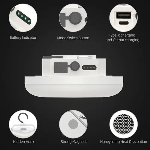 Linterna Led Recargable De 10500 Mah Con 4000 Lumenes, Ipx5,