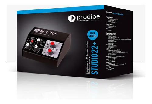 Interface Usb De Audio Prodipe Studio 22 Plus