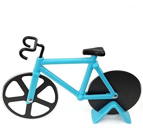 Z-color 1pcs Pizza Cutter Blue Bicycle Bike Pizza Cutter Whe