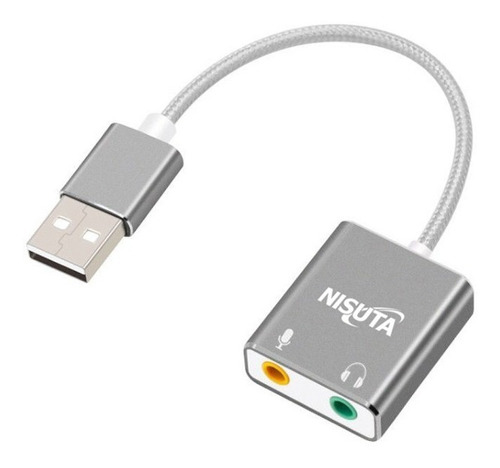 Conversor Nisuta Usb A Audio 7.1 Virtual Nscousau21