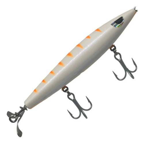 Isca Para Pesca Yara Devassa Slim 14cm 35g 74 Branco/laranja